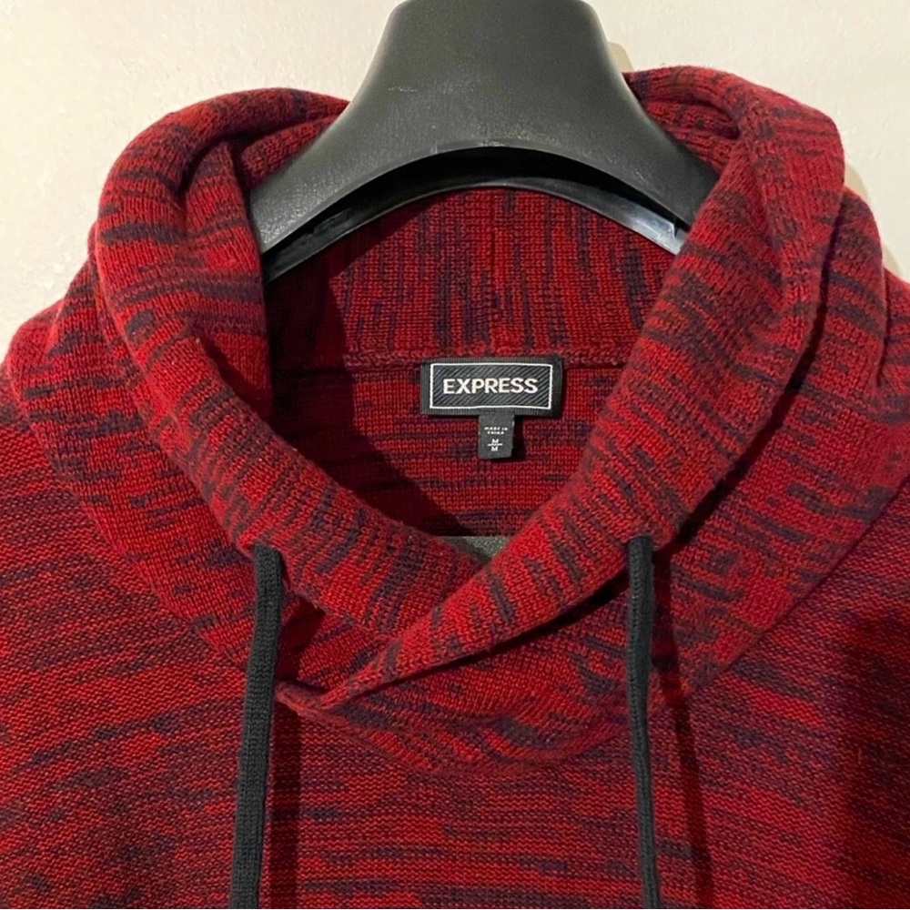 Men's express funnel neck pullover marble sweater
